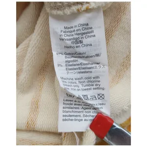 Mile(s) by Madewell Sweatshirt Womens Medium Yellow Ivory Striped Raglan Sleeve thumbnail 6