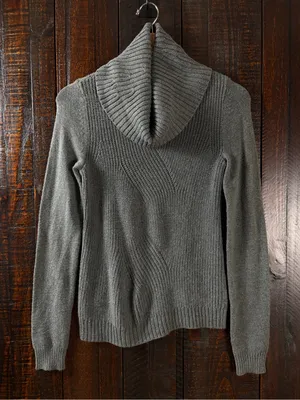 GAP Very Soft Cowl Neck Gray Sweater XS thumbnail 2