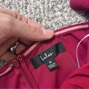 Lulu’s Absolute Romance Burgundy Off-the-Shoulder Maxi Dress Bridesmaid Formal thumbnail 3