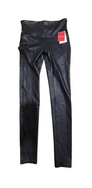 Spanx Faux Leather Leggings Black High-Rise thumbnail 1