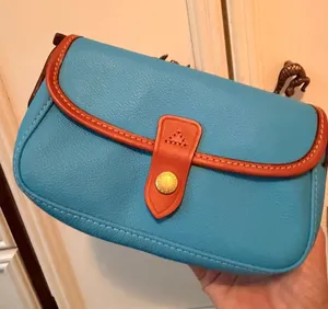 Dooney & Bourke Crossbody Women Small Sky Blue East/West Pebble Leather EV362 SB thumbnail 1