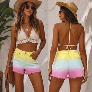 Judy Blue Ombre Denim Cutoff Festival Shorts Womens S Y2K Coastal Beach Vacation thumbnail 3