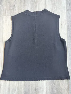 ST John Knits Sleeveless Top - Black thumbnail 3