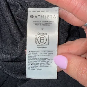 Athleta Skort Women 12 Black Excellent‎ Activewear Tennis Golf Hiking Pockets thumbnail 5