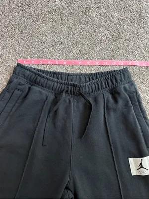 Jordan Flight Fleece Black Jogger Sweatpants Zip Pockets Men’s Small thumbnail 6
