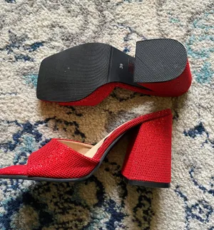 SheIn Red Mule Heels thumbnail 2