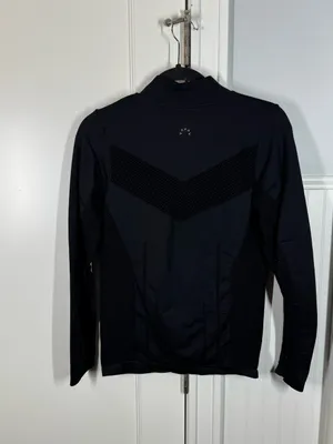 Varley Poinsetta mesh laser cut Black Jacket Size L/XL‎ activewear gym workout thumbnail 5