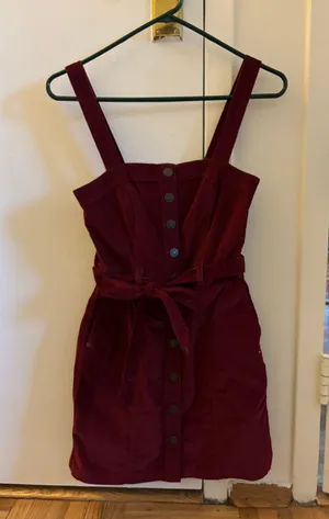 Abercrombie Maroon Corduroy Dress thumbnail 1