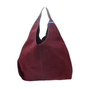 Wrangler Women Handbag Maroon Suede Inner Pocket Shoulder Strap Slouchy Hobo Bag thumbnail 2