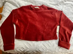Altar'd State Velour Crop Top thumbnail 1