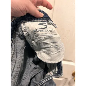 Silver Jeans Pioneer Distressed Bootcut Dark Wash Denim W30 L28 Y2k Boho‎ Grunge thumbnail 13