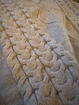 Women's Cable Knit V-Neck Sweater Vest - Grey thumbnail 3