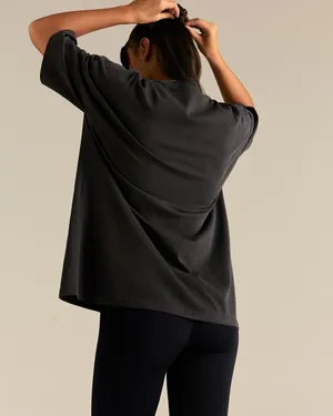 WOMEN’S BEST Comfort Oversized Short Sleeve T-Shirt in Vintage Black - Medium thumbnail 3