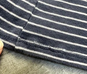 Lilla P Half Elbow Sleeve Boat Neck Striped Shirt Size Small thumbnail 5