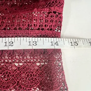 Marissa Webb Cybil Maroon Lace Flutter Sleeve Dress Size Small Sheer Lace Drama thumbnail 8