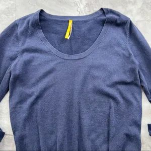 Lole 3/4 Sleeve Blue Sweater‎ Top Drop Waist Size Medium M thumbnail 2