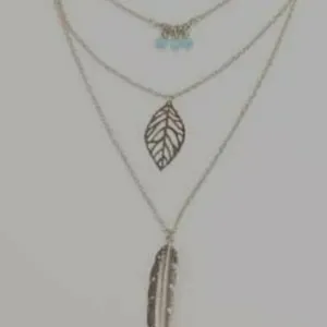 NEW Boho‎ Silver Multilayer Turquoise Leaf Necklace thumbnail 8