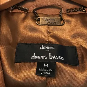 Dennis by Dennis Basso genuine leather jacket blazer Women’s size medium brown thumbnail 13