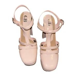 Gianni Bini Patent Platform Mary Janes Nude Pink Size 8 thumbnail 3