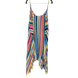 Bleu by Rod‎ Beattie Striped Swim Coverup Multicolor Rayon Beach Dress Large EUC thumbnail 2