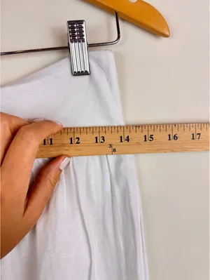 White Linen Tiered Wide Leg Palazzo Pants Foldover Waist Boho Coastal Resort thumbnail 6