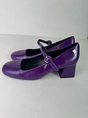 JB Martin Women's Purple Patent Mary Jane Heels thumbnail 3