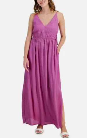 Taylor Sleeveless Maxi Dress Orchid Purple Side-Slit Pockets Size XS Women's thumbnail 1