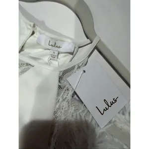 NEW Lulus Romantic Mood Lace Sleeveless Maxi Dress in White Small thumbnail 8