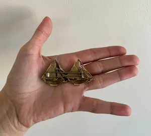 Sailboat Pin Vintage Gold thumbnail 3
