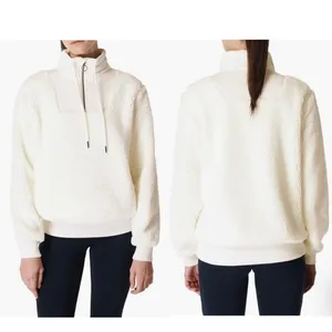 Sweaty Betty Sherpa Half Zip Sweatshirt Sweater SOFT Lily White Womens XS NWT thumbnail 2