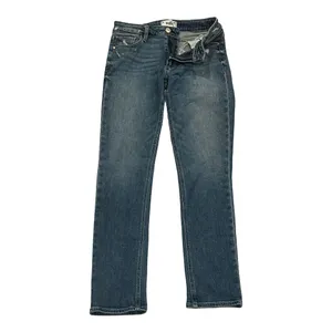 PAIGE Blue Distressed Denim Straight Leg Jeans Size 25 thumbnail 2