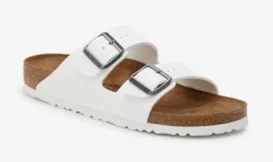 Birkenstock Arizona White Birko-Flor Two Strap Slide Sandals Womens 40 L9 M7 thumbnail 1