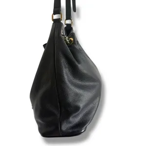 MICHAEL Michael Kors Black and Gold Shoulder Bag with‎ Chain Detail Bucket thumbnail 6