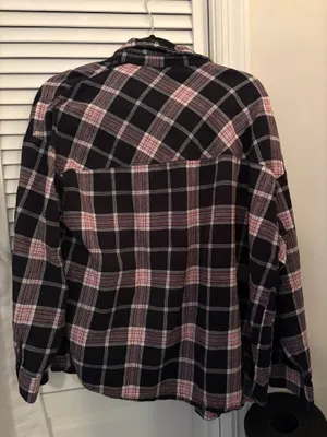 H&M Black White and Red Flannel thumbnail 2