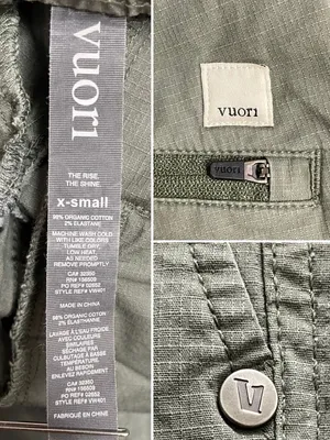 Vuori Ripstop Jogger Pants Women’s Sz XS Olive Green Organic Cotton Cargo VW401 thumbnail 7