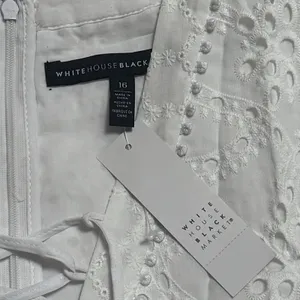 NEW White House Black‎ Market White Eyelet Dress Coastal Cottagecore Feminine 16 thumbnail 8