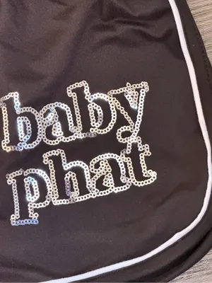 Baby Phat Black Athletic Shorts with White Piping thumbnail 6