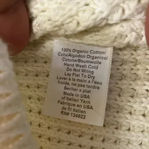 Emerson Fry Women's Organic Cotton Cream Knit Sweater Size Large thumbnail 5