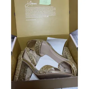J Adams Shirley Gold Glitter Ankle Strap Heeled Sandals Size 9 thumbnail 10
