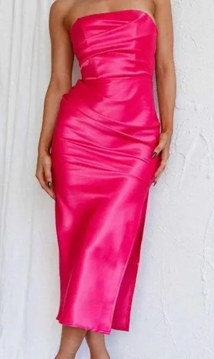 Selfie Leslie Strapless Midi Dress thumbnail 1