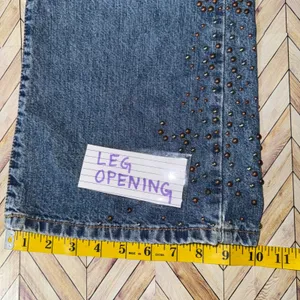 Vtg Bongo Jeans 13 City Rider Bootcut Embellished Flare Studded Y2K High‎ Rise thumbnail 11