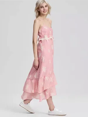 And Now This Pink Embroidered High-Low Maxi Dress Size 2X thumbnail 4