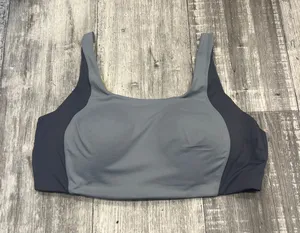 Crane Sports Bra Size XL Gray/Yellow Padded Wire Free (C 59) thumbnail 1