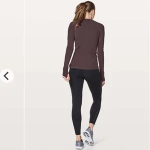 Lululemon Runderful Long Sleeve Black Cherry thumbnail 3