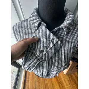 Free People Lust For Life Striped Long Sleeve Crop Top – Size L thumbnail 7