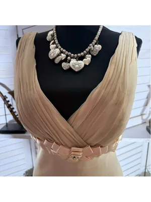 Vintage 90s prom dress golden satin open back mermaid formal homecoming fairy S thumbnail 10