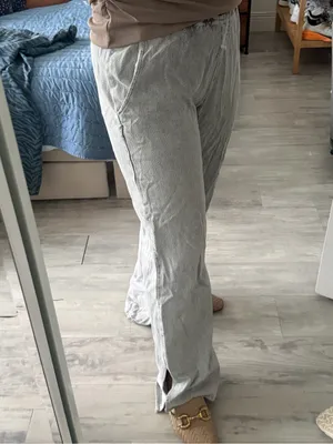 Zara Light Gray Women’s Drawstring denim Joggers thumbnail 8