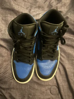 Jordan 1 Mid 'Black Blue' sneakers thumbnail 2