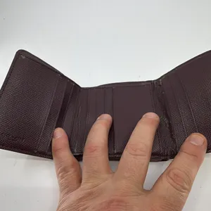 Coach Signature C Brown Beige Patent Leather Wallet thumbnail 6