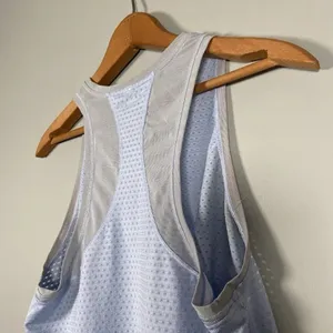 Athleta Chi Dot Mesh Workout Active Crop Tank Blue‎ size XS Sporty Athlesiure thumbnail 4